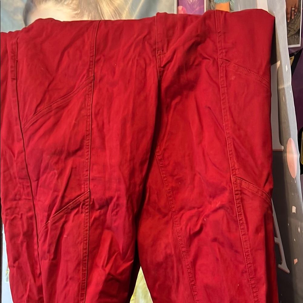 Catherines Red Cargo Pants Lightweight and Water-Resistant